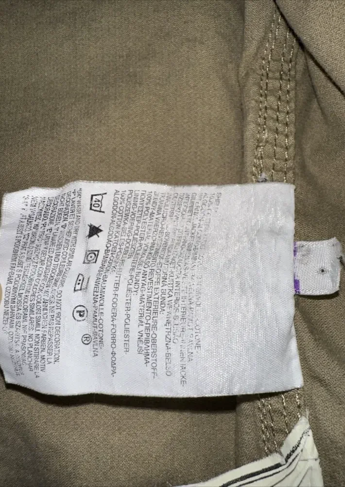 HTF Levi’s Commuter Jacket Hidden Pockets Nylon‎ Hood Khaki (see Measurements)